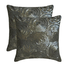 All Eyes On Silver - Silver Art Silk Throw Pillow Cover