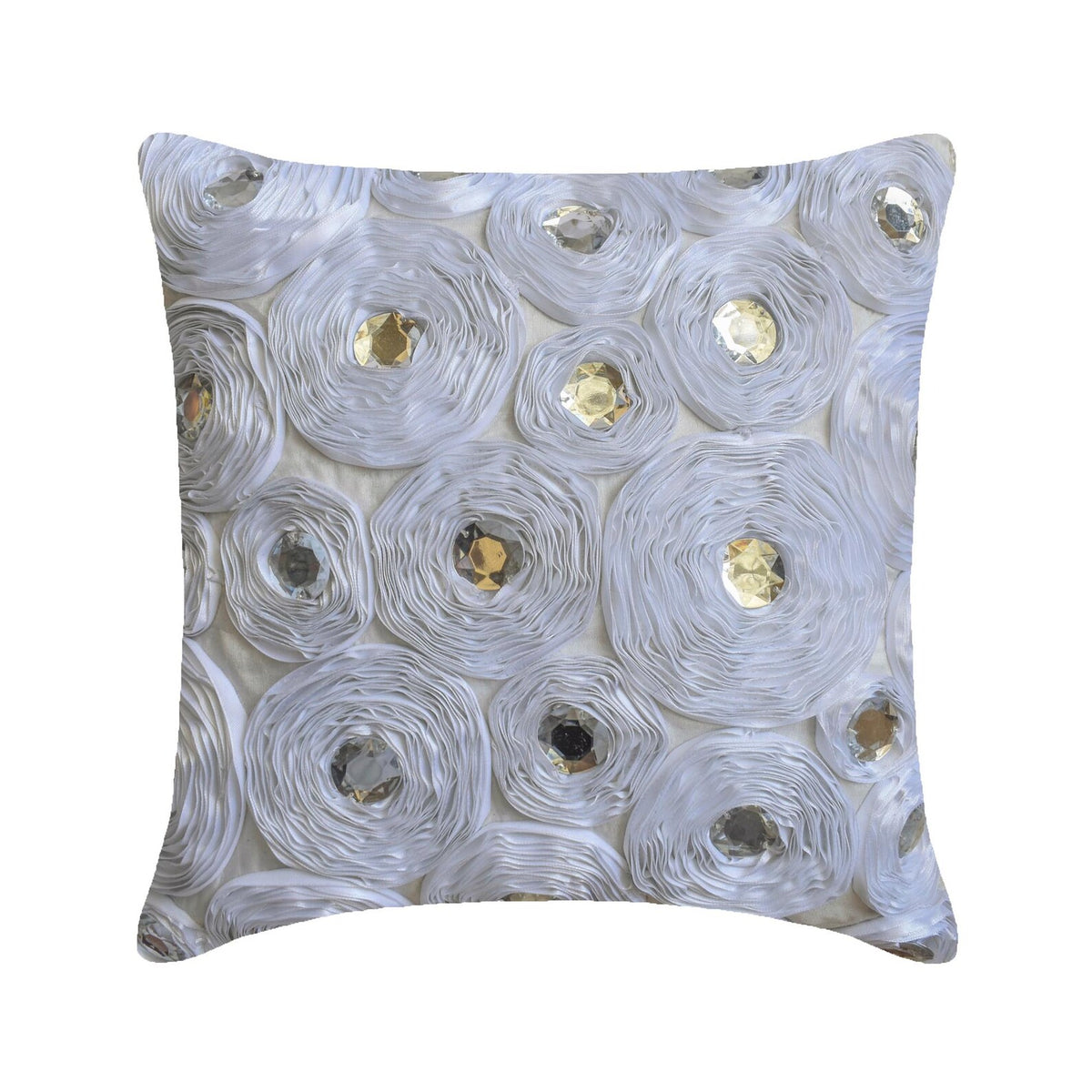 White Heaven - White Art Silk Throw Pillow Cover