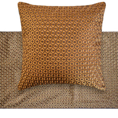 Honeycomb Luxe - Jacquard Gold Decorative Bed Runner and Pillow Cover