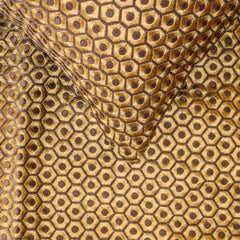 Honeycomb Luxe - Jacquard Gold Decorative Bed Runner and Pillow Cover