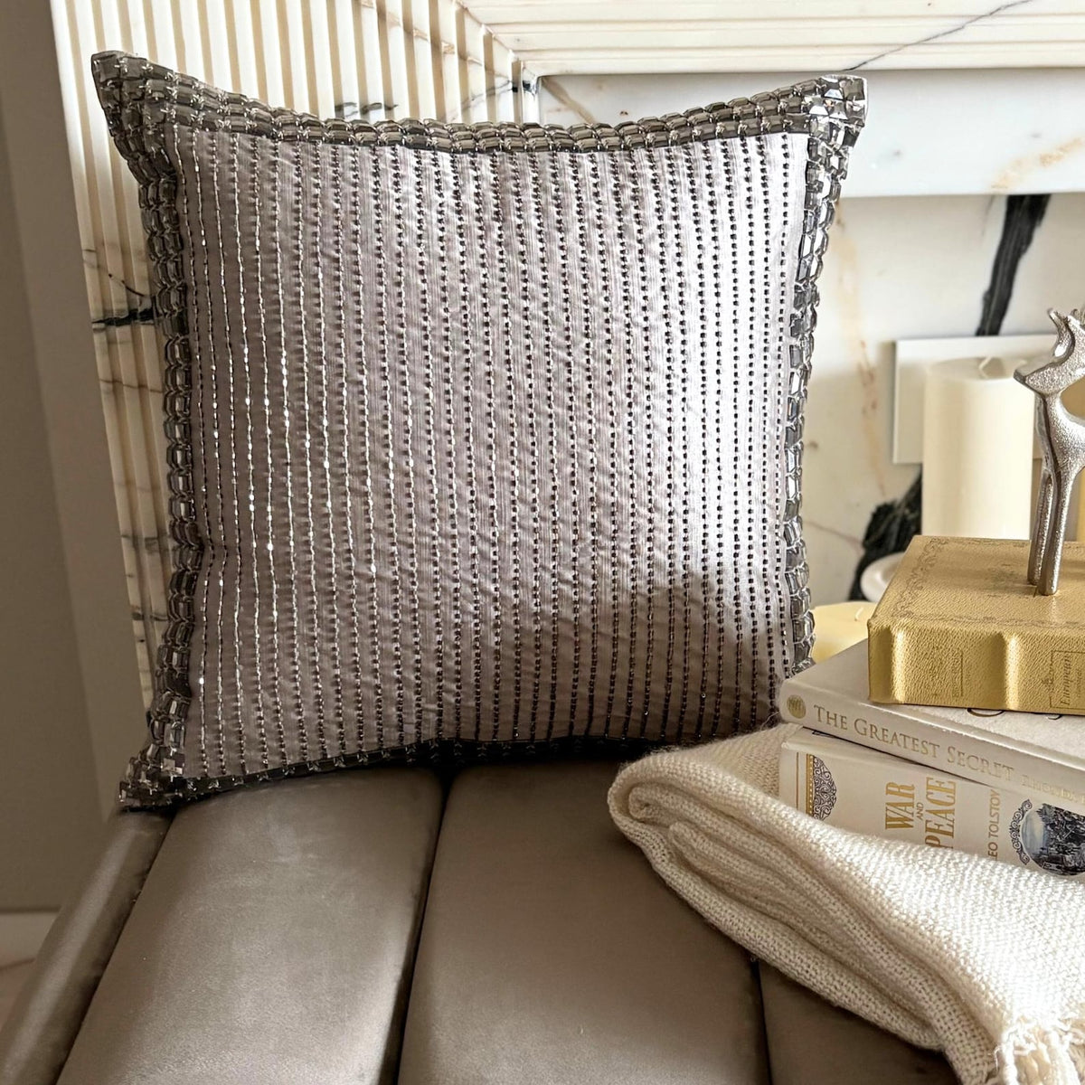 Radiant Crystals Throw Pillow Cover