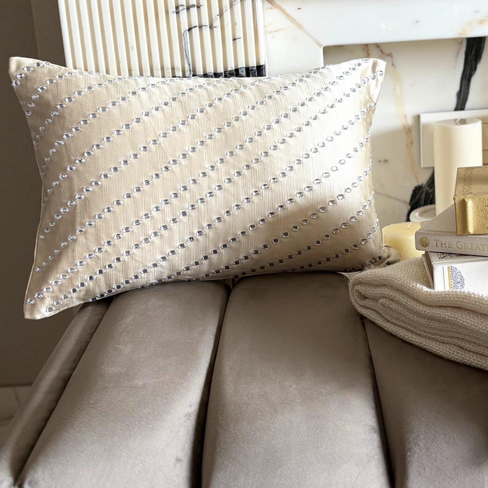 Crystal Bliss Lumbar Pillow Cover