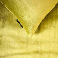 Chartreuse Velvet Plush - Velvet Green Decorative Bed Runner and Pillow Cover