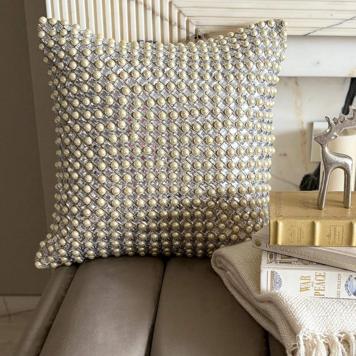 Pearl Prism Throw Pillow Cover