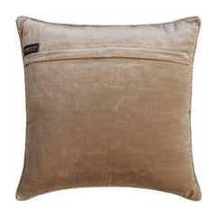 Knotty Pearl Beige - Pearl Beige Velvet Decorative Euro Sham