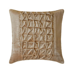 Knotty Pearl Beige - Pearl Beige Velvet Throw Pillow Cover