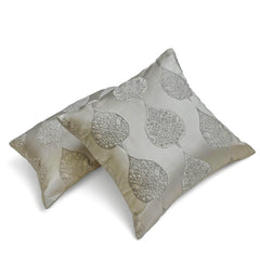 Gray Jacquard Throw Pillow Cover - Windsor Weave