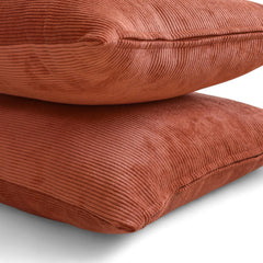 Rust Velvet Throw Pillow Cover - Rust Cords