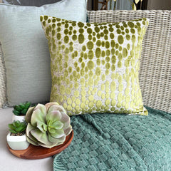 Chartreuse Green Velvet Throw Pillow Cover - Chartreuse Pop