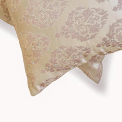 Pink Jacquard Lumbar Pillow Cover - Blush Chateau