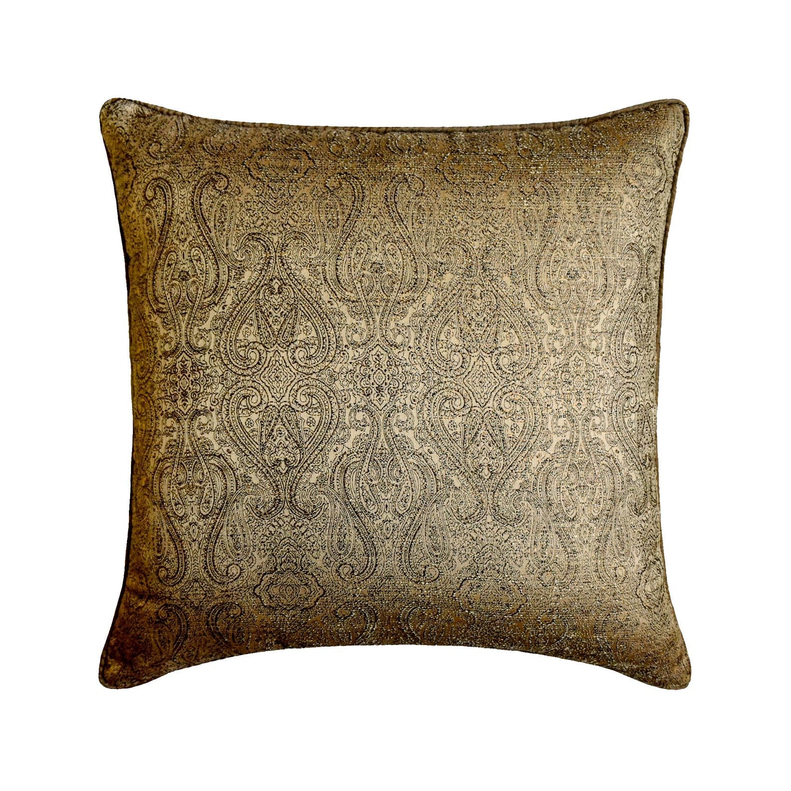 Golden Cascade Throw Pillow Cover