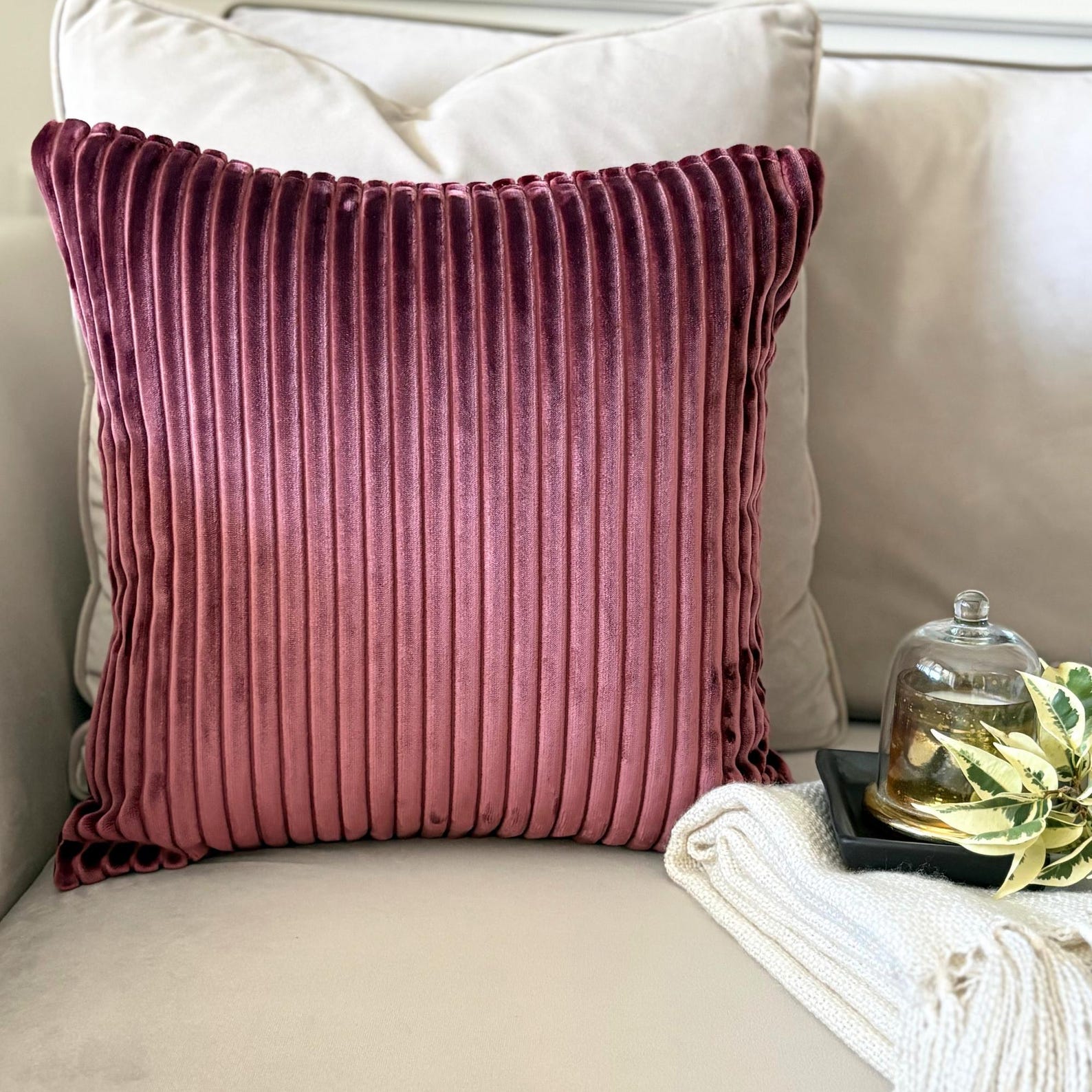 Wine Lines Throw Pillow Cover