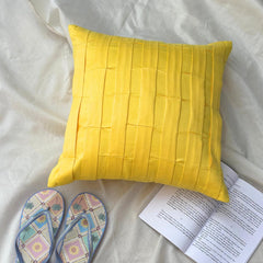 Yellow Love Tune - Yellow Suede Decorative Euro Sham