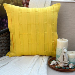 Yellow Love Tune - Yellow Suede Decorative Euro Sham