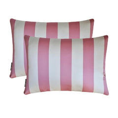 Pink Stripe Delight Lumbar Pillow Cover