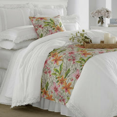Lily Haven - Cotton Pink Decorative Bed Runner and Pillow Cover