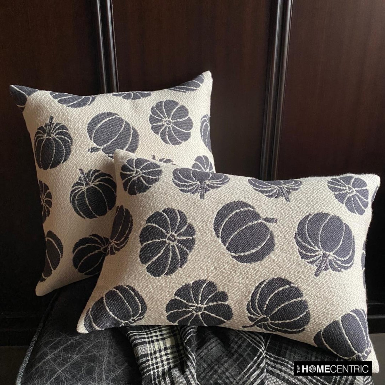 Noir Pumpkin Throw Pillow Cover