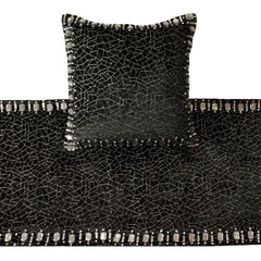 Mosaic Noir Decorative Bed Runner and Pillow Cover