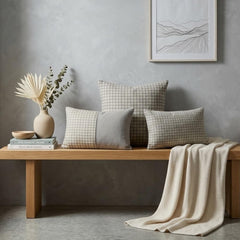Gray Linen Lumbar Pillow Cover - Gray Terra Hound
