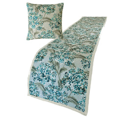 Blue Star Fauna - Cotton Blue Decorative Bed Runner and Pillow Cover