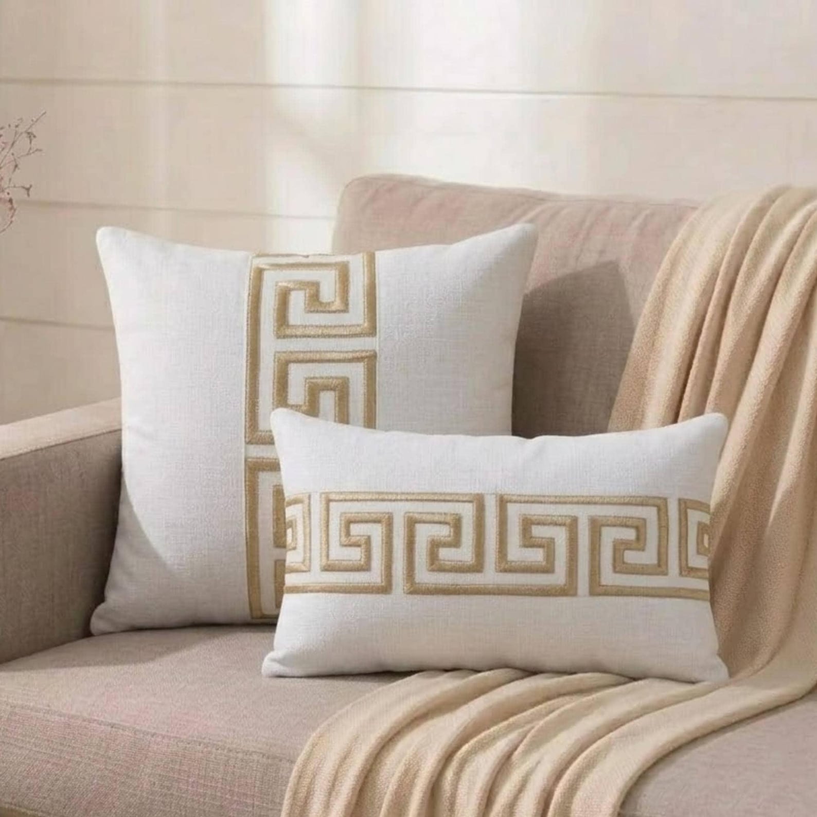 Imperial Maze Throw Pillow Cover