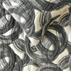 Circlewise - Jacquard Black Decorative Bed Runner and Pillow Cover