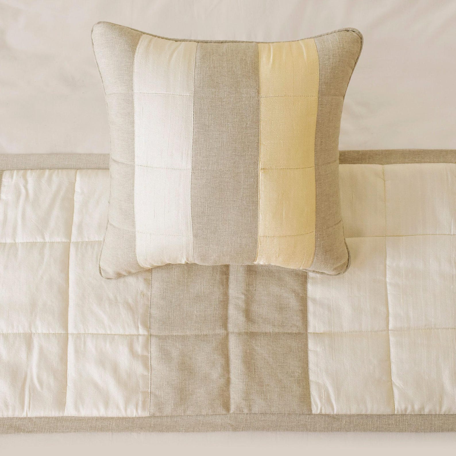 Aster Decorative Bed Runner and Pillow Cover
