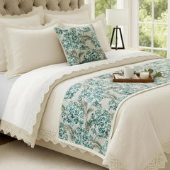 Blue Star Fauna Decorative Bed Runner and Pillow Cover