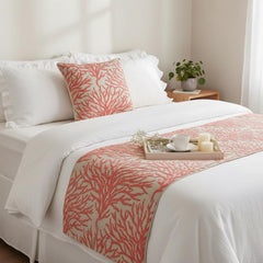 Coraline Pearls Decorative Bed Runner and Pillow Cover