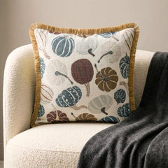 Cinnamon Pumpkins Throw Pillow Cover