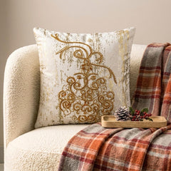 Gold Velvet Decorative Throw  Pillow Cover - Luxe Ornament