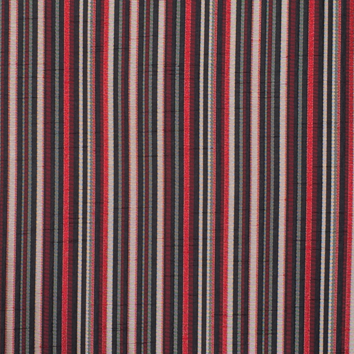 Broadway Red Stripes Printed Velvet Fabric By The Yard