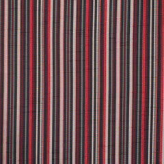 Broadway Red Stripes Printed Velvet Fabric By The Yard
