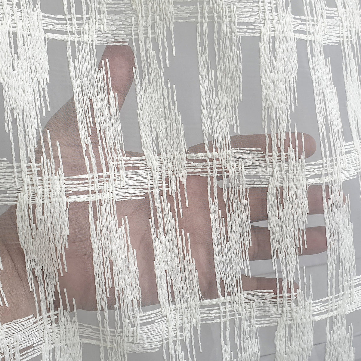 Ivory Illustrations Sheer Curtain Fabric By The Yard
