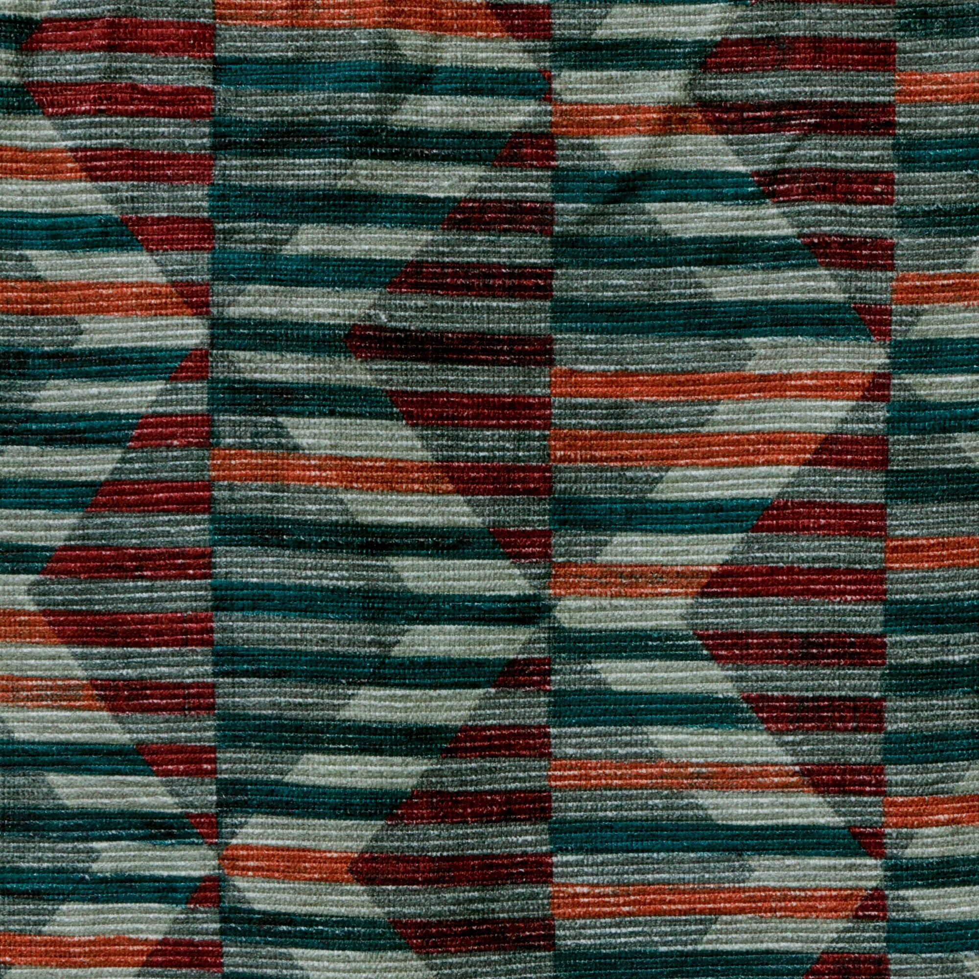 Retro Lines Printed Corduroy Fabric By The Yard