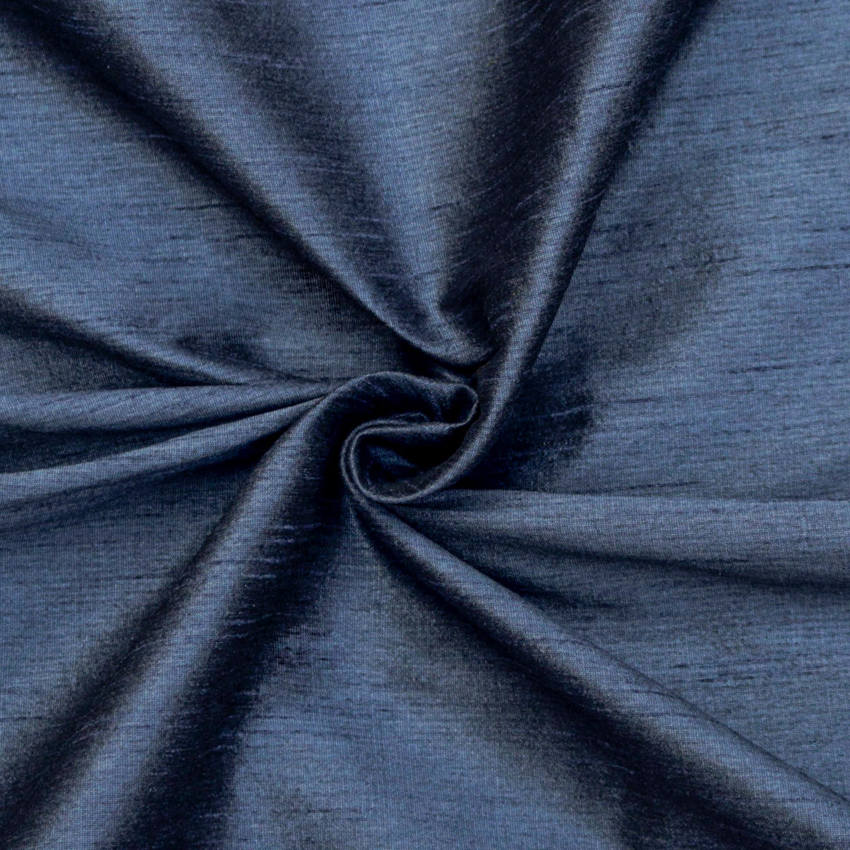 Midnight Blue Faux Silk Fabric By The Yard