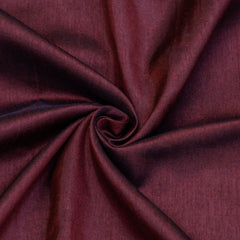 Dark Maroon Faux Silk Fabric By The Yard