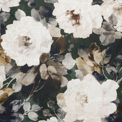 Midnight Roses Printed Cotton Fabric By The Yard