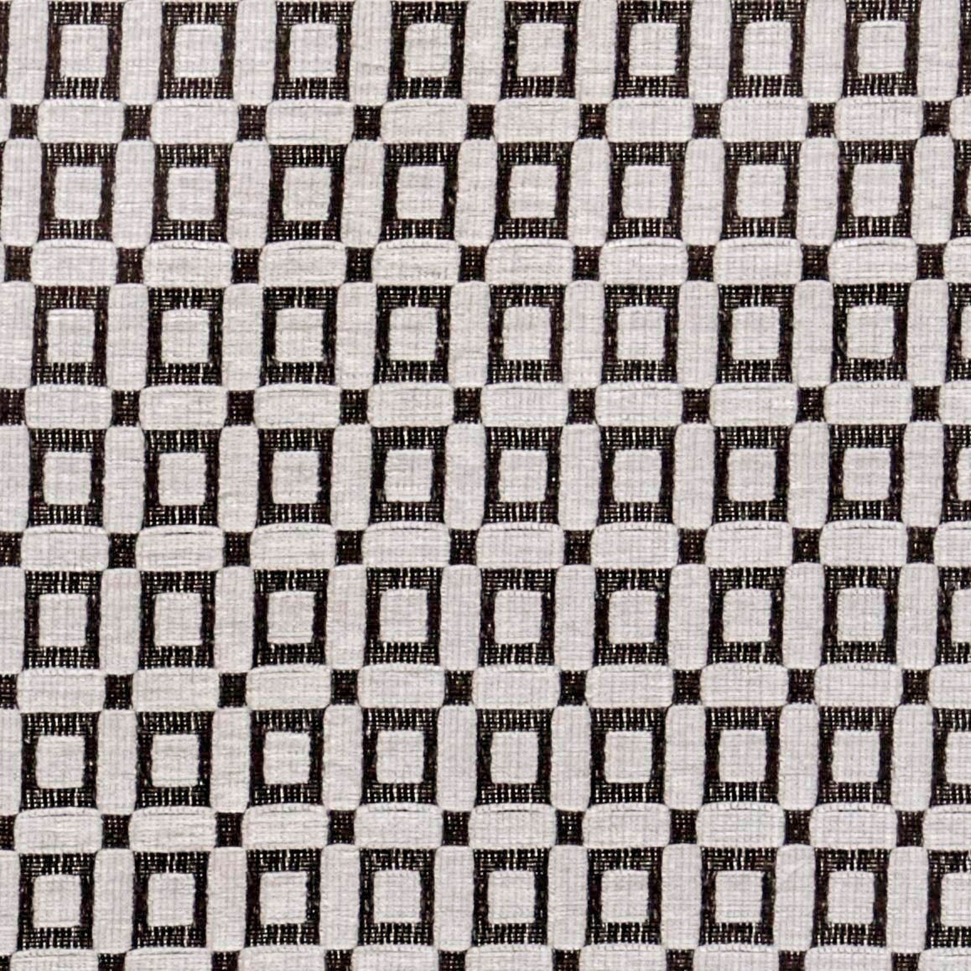 Brown Blocks Jacquard Velvet Fabric By The Yard