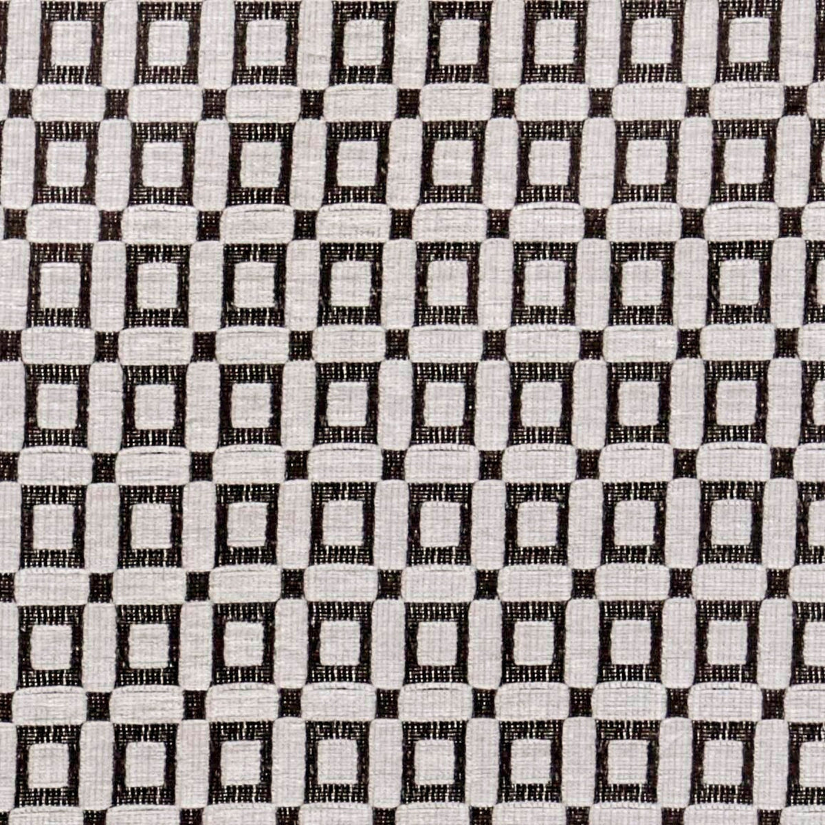 Brown Blocks Jacquard Velvet Fabric By The Yard