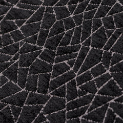Black Web Jacquard Velvet Fabric By The Yard