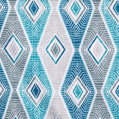 Blue Egyptian Cotton Fabric By The Yard