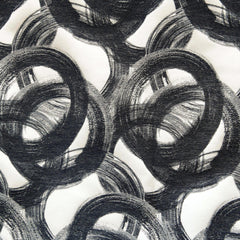 Midnight Circles Jacquard Velvet Fabric By The Yard