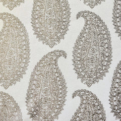 Grey Paisley Woven Fabric By The Yard