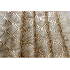 Sequins Scallop Sheer Fabric By The Yard
