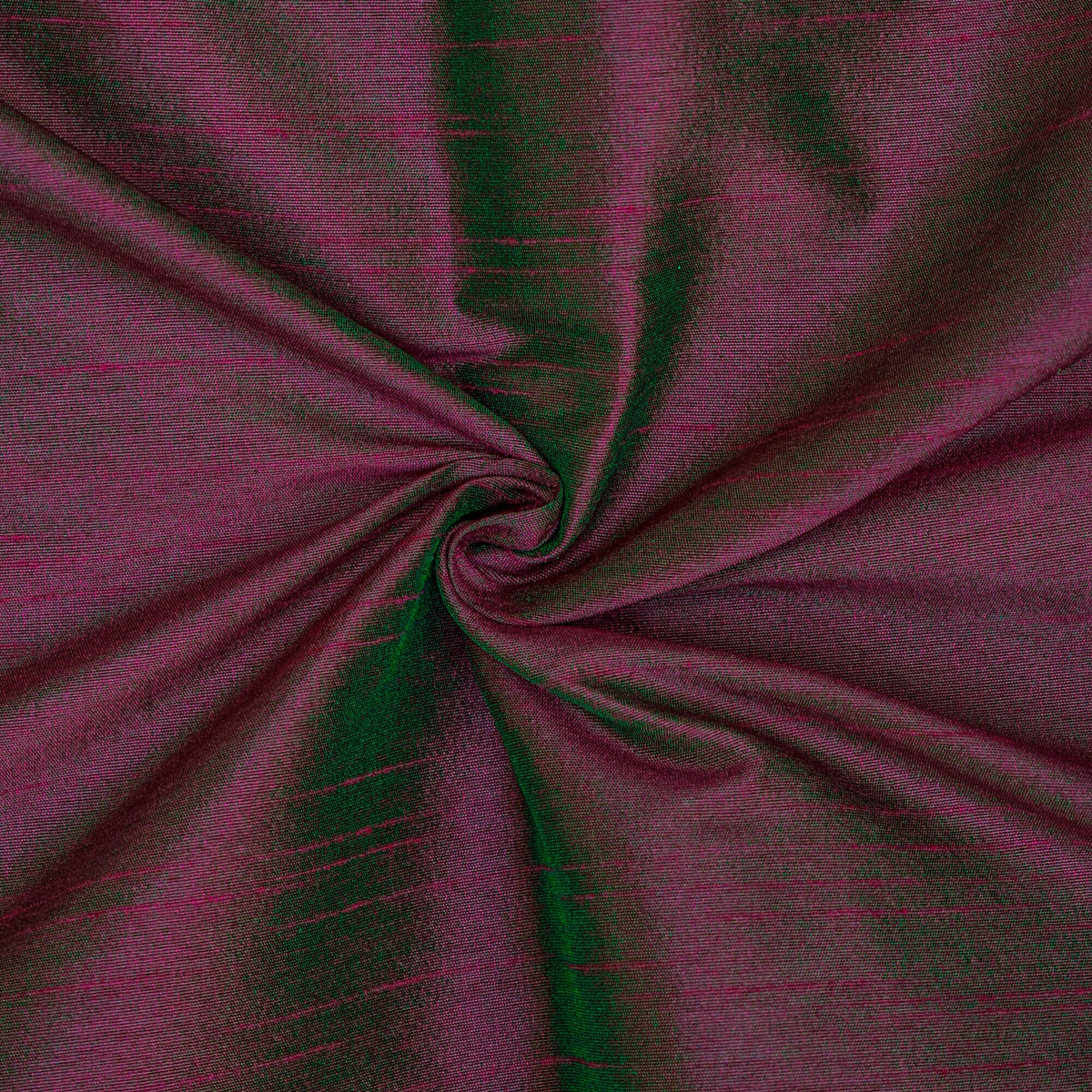 Fuchsia And Green Faux Silk Fabric By The Yard