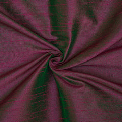 Fuchsia And Green Faux Silk Fabric By The Yard
