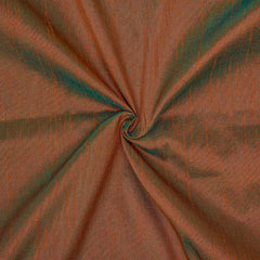Rust And Green Faux Silk Fabric By The Yard