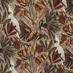 Beige, Brown, Rust Cotton Spun Fabric by the Yard