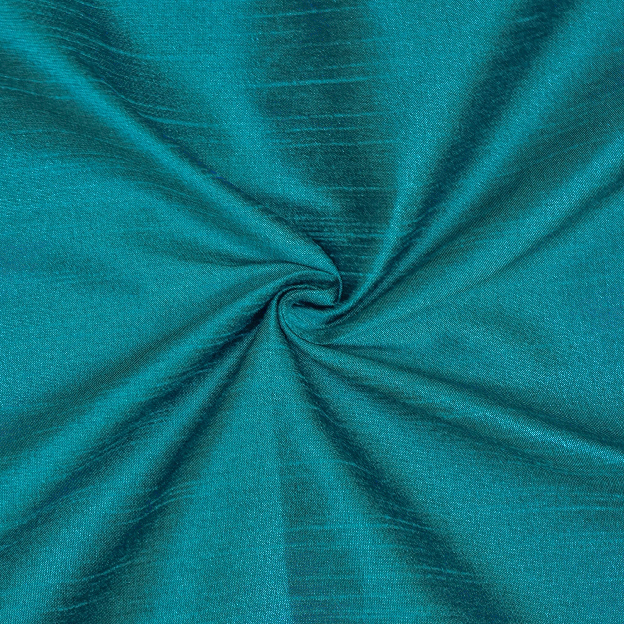 Teal Blue Art Silk/Faux Silk Fabric by the Yard